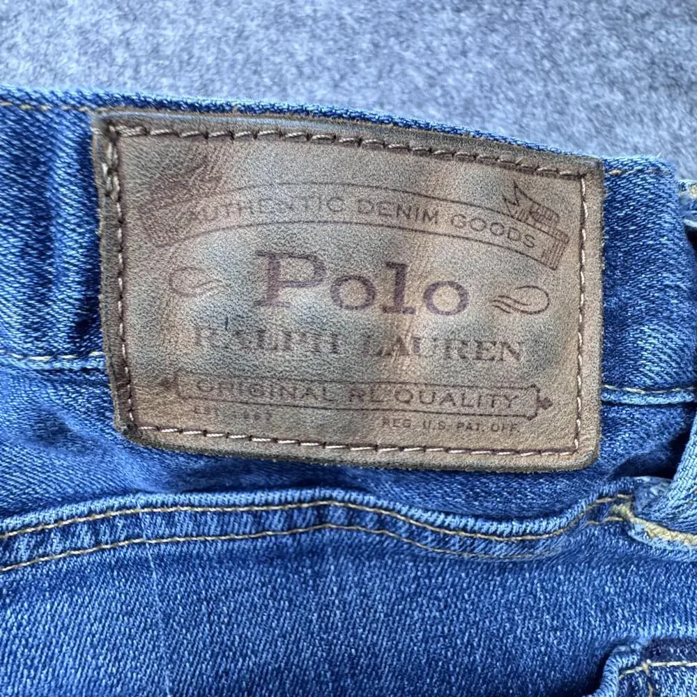 Polo Ralph Lauren Hampton Relaxed Straight Jeans Mens 34x31 Blue Stretch Denim